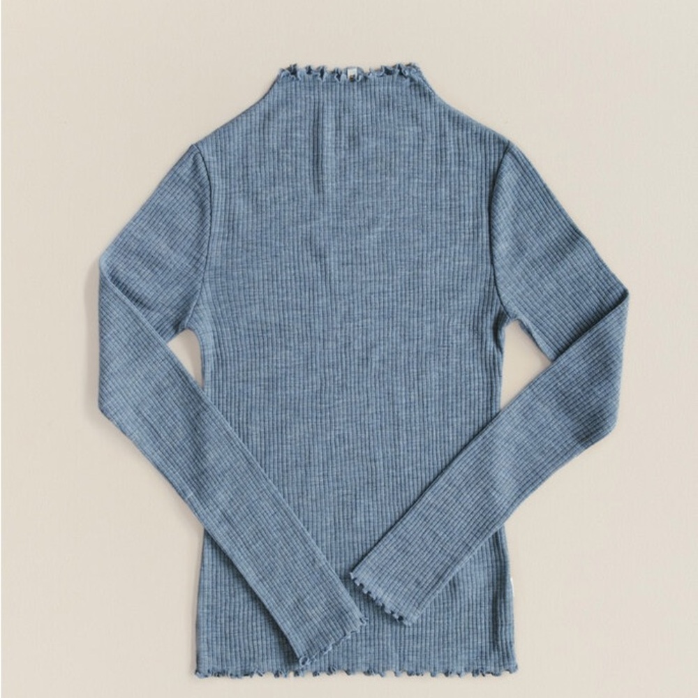 Unaduna -Kate long sleeve turtleneck rib - color nila - Picture 9 of 9
